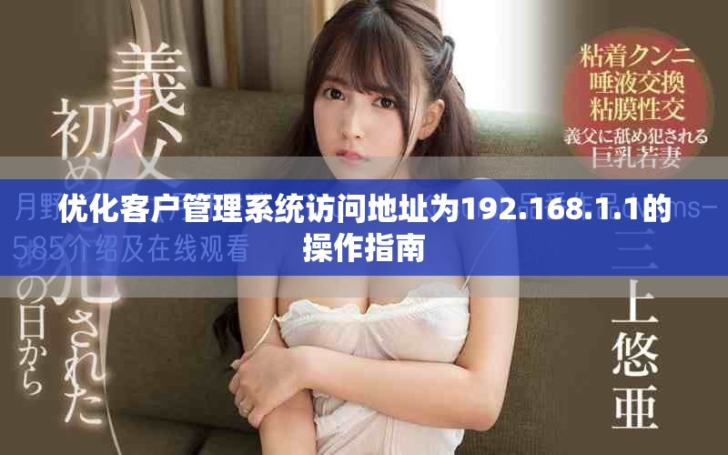 優(yōu)化客戶管理系統(tǒng)訪問地址為192.168.1.1的操作指南